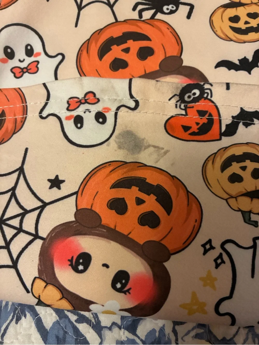 SHEIN Labubu Pumpkin & Ghost Halloween Pajama Set